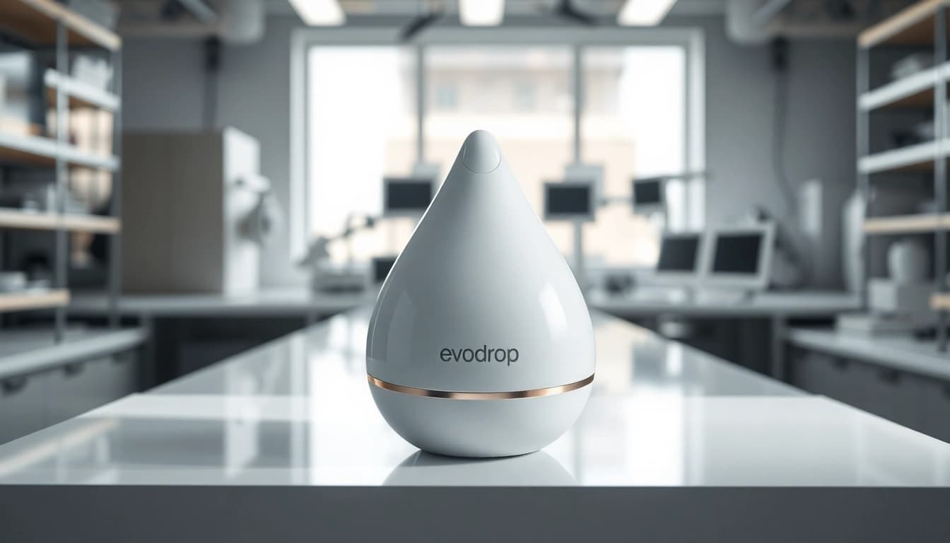 Erleben Sie evodrop, ein innovatives Gerät in einem modernen Technologielabor.