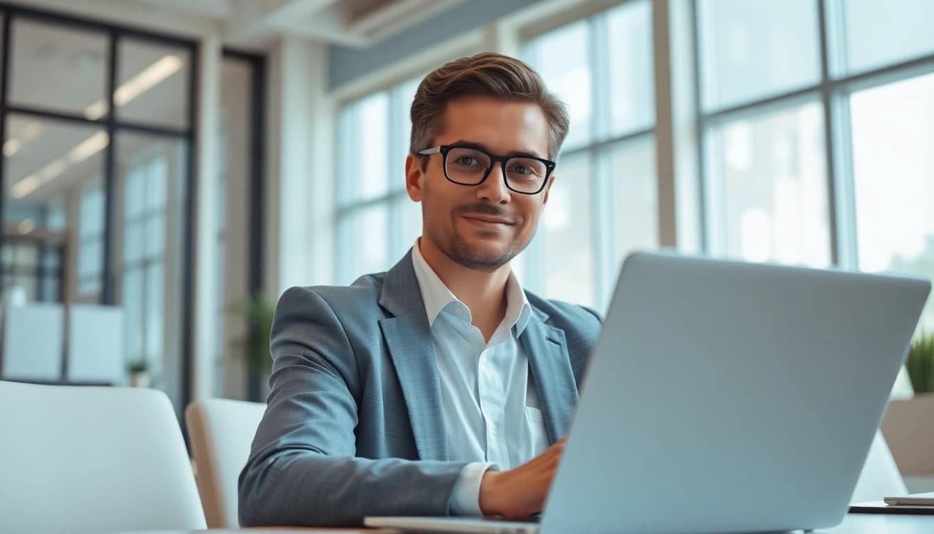 Headhunter Schweiz bespricht Einstellungsmöglichkeiten in einem modernen Büro.