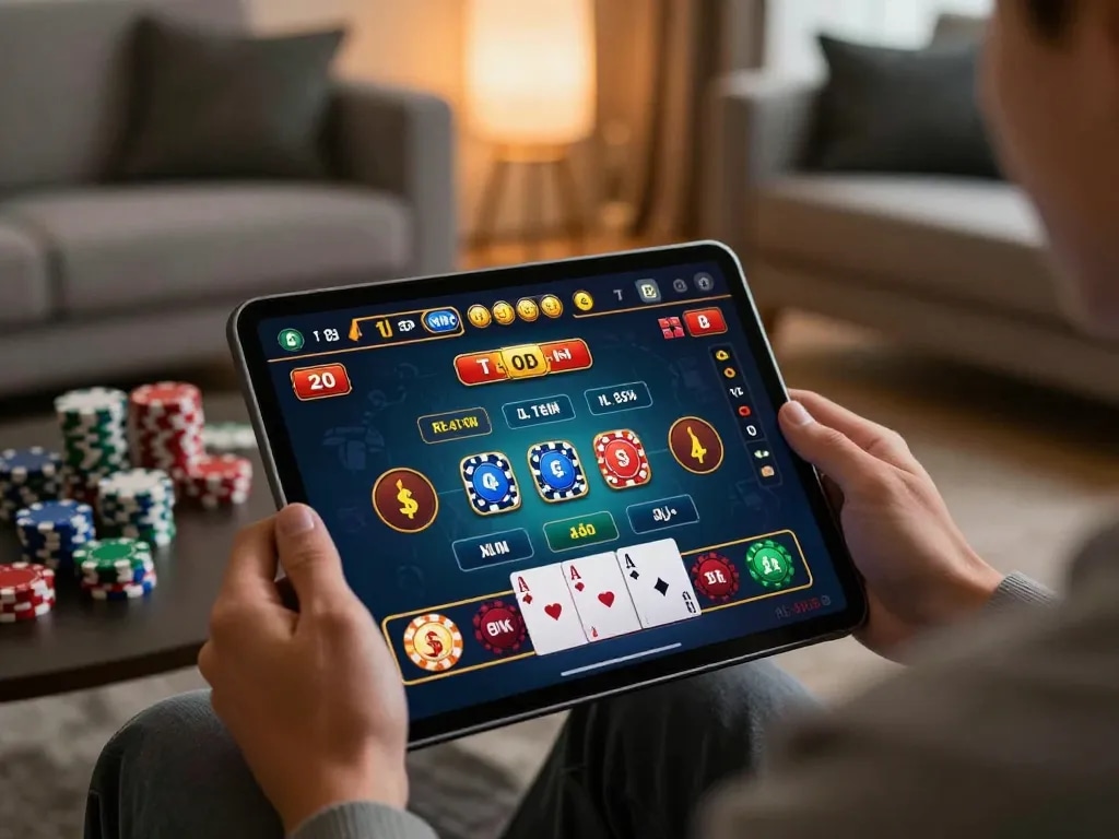 Engaging with interactive games on trang chủ mm88 in a warm home setting.