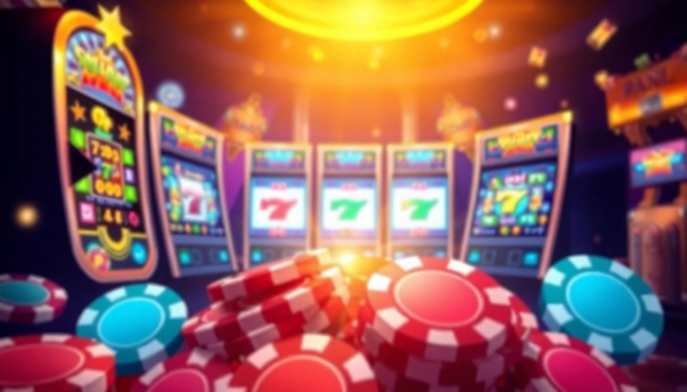 Get your Casino Bonus by winning on vibrant online slots with colorful chips and exciting gameplay.