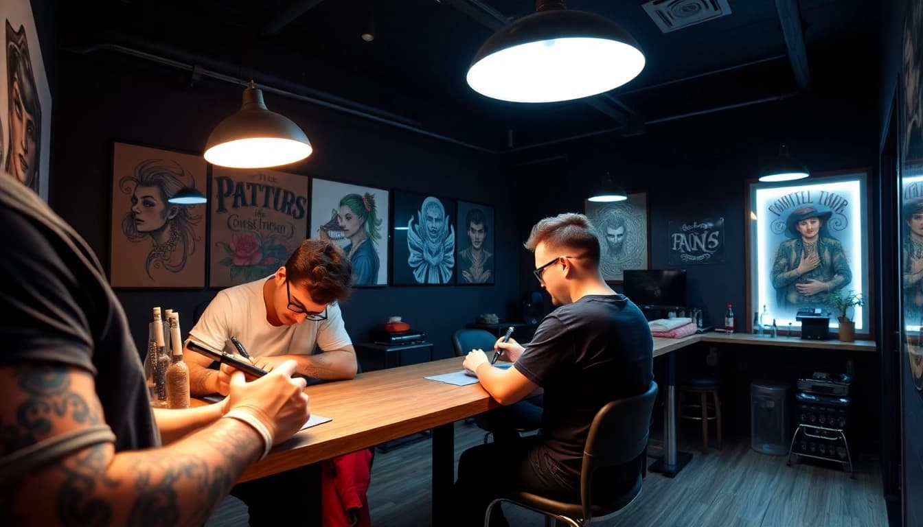 Tattoo Studio München mit kreativen Künstlern, die atemberaubende Tattoos gestalten.