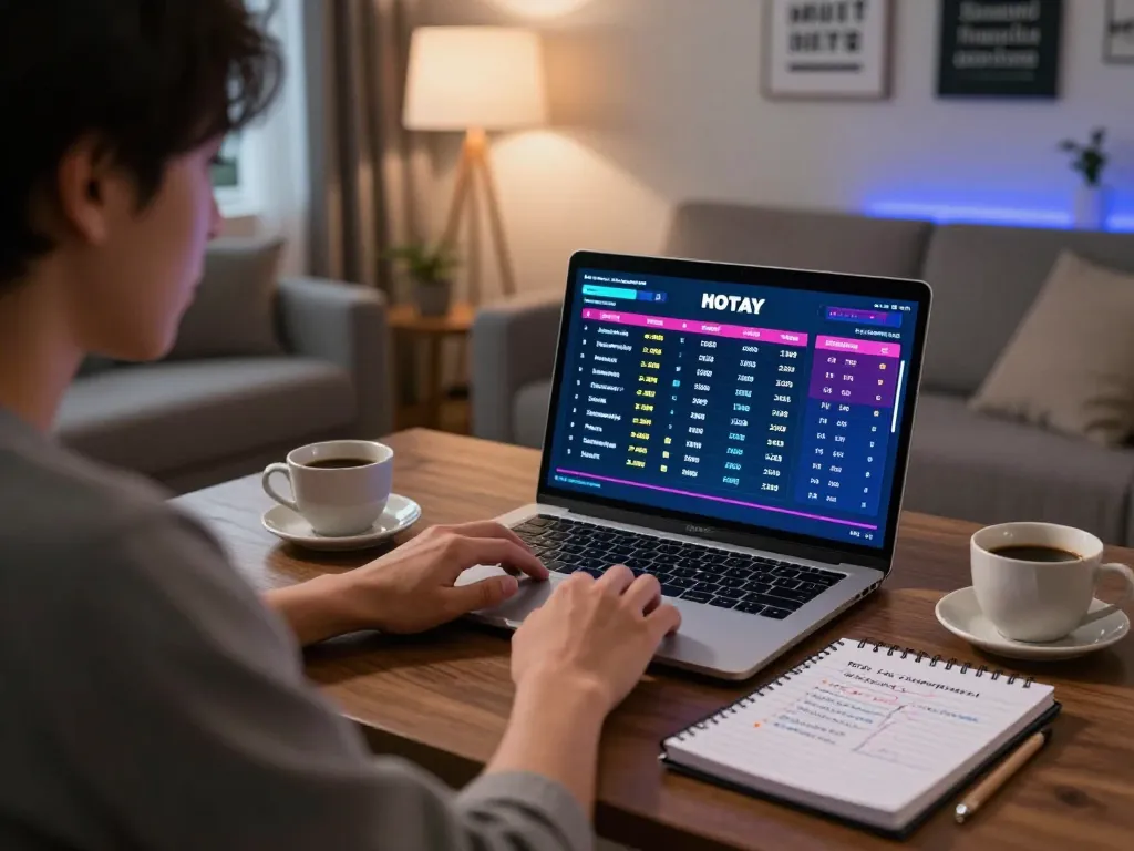 Engaging scene of betting on tỷ lệ kèo nhà cái hôm nay with focused player and strategic notes.