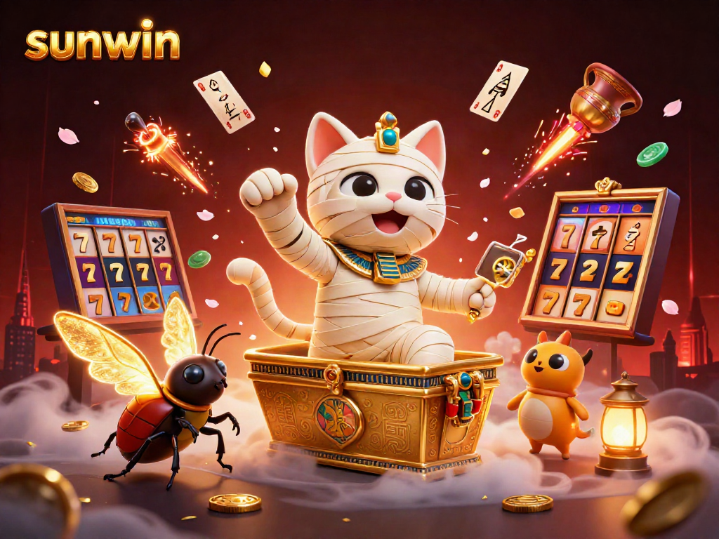 Engage with sunwin's captivating online casino world featuring dynamic 3D characters and elements.