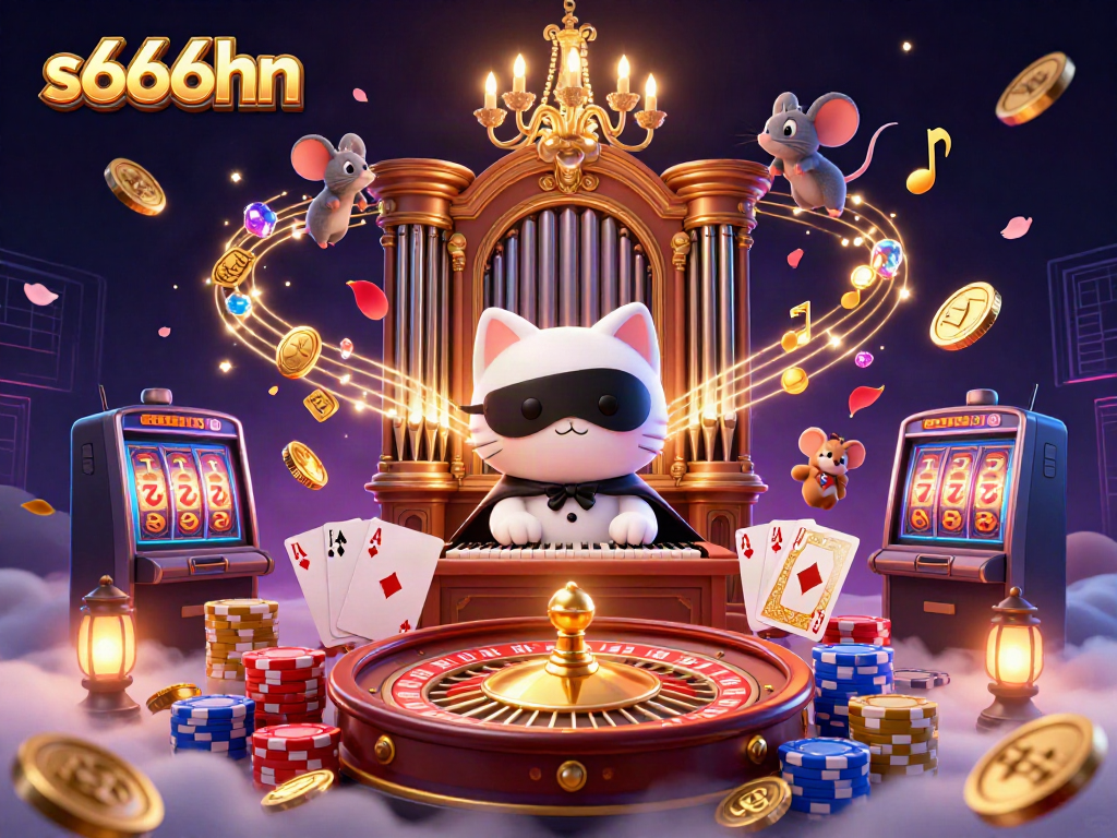 Experience s666hn's vibrant casino adventure with a whimsical 3D illustration of fortune and fun.