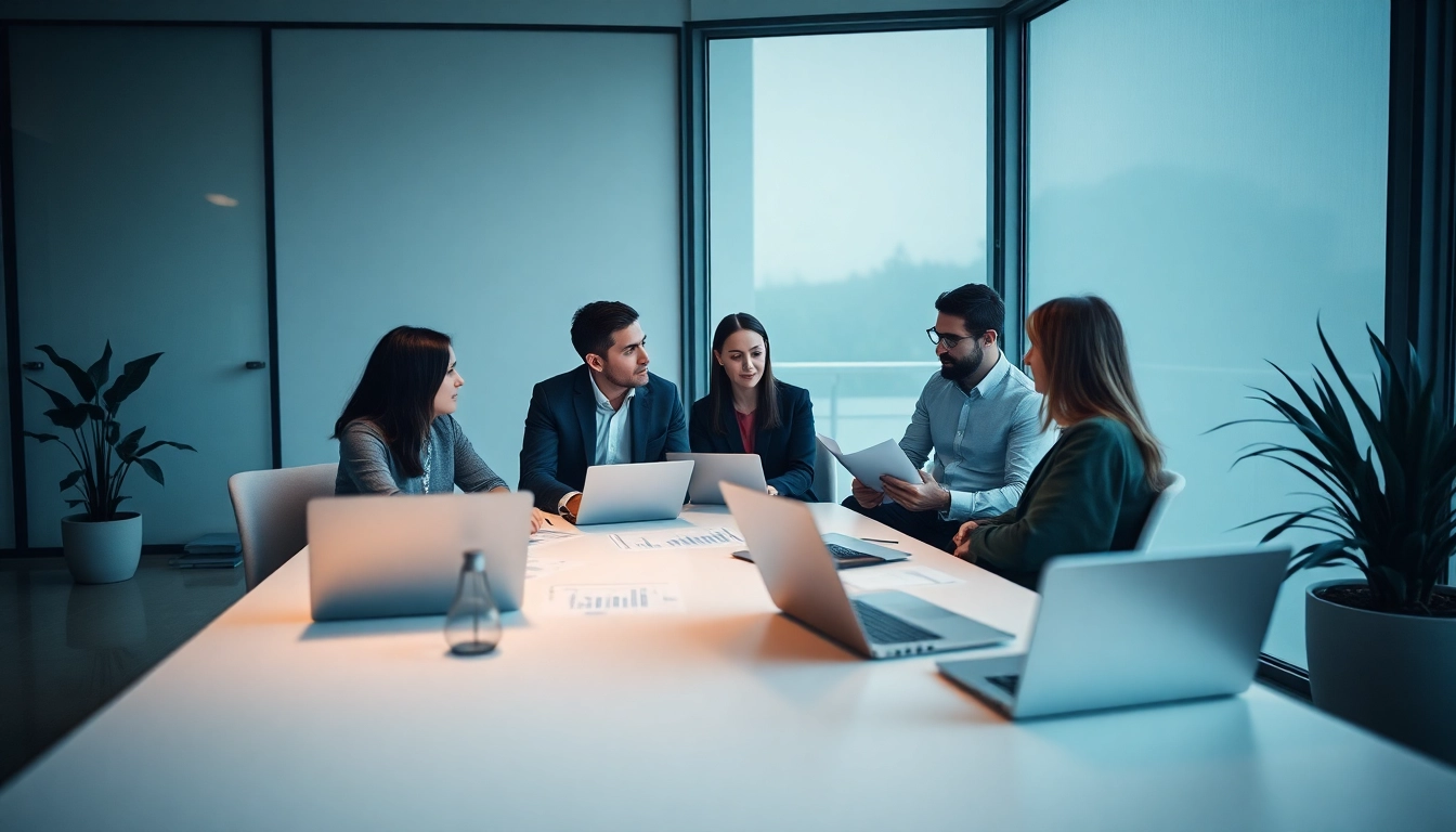 Strategieberatung: Collaborating team crafting strategies for effective business growth.