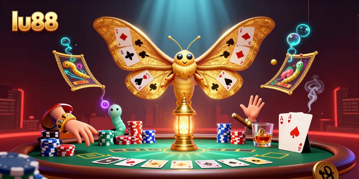 Experience the vibrant gaming world of lu88 with a captivating 3D illustration full of energetic casino elements.