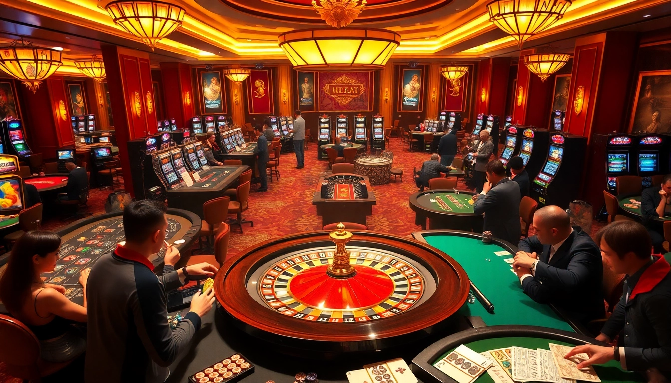 Experience kèo nhà cái 5 thrills with players engaging at the roulette wheel in a vibrant casino.