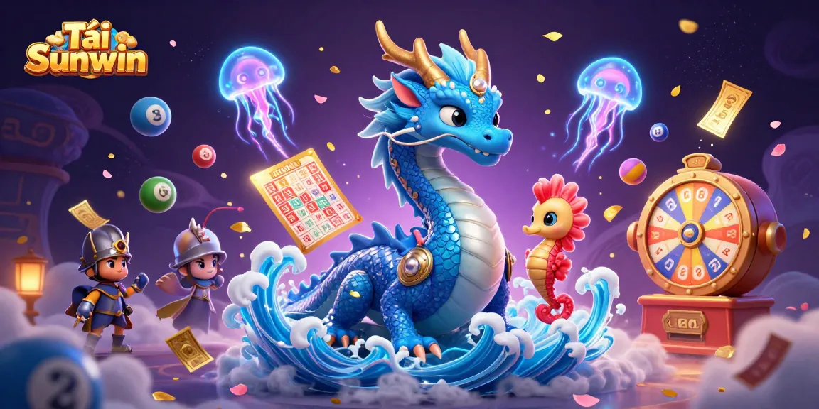 Tải Sunwin and engage with the vibrant online gaming experience featuring colorful lottery elements and dynamic characters.