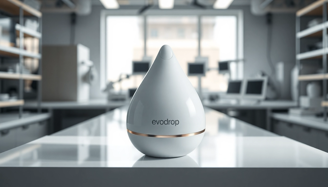 Erleben Sie evodrop, ein innovatives Gerät in einem modernen Technologielabor.