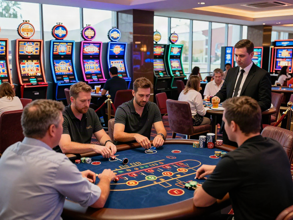 Experience the thrill of gaming at https://xo88.games/ with Baccarat and Poker tables in a vibrant casino atmosphere.