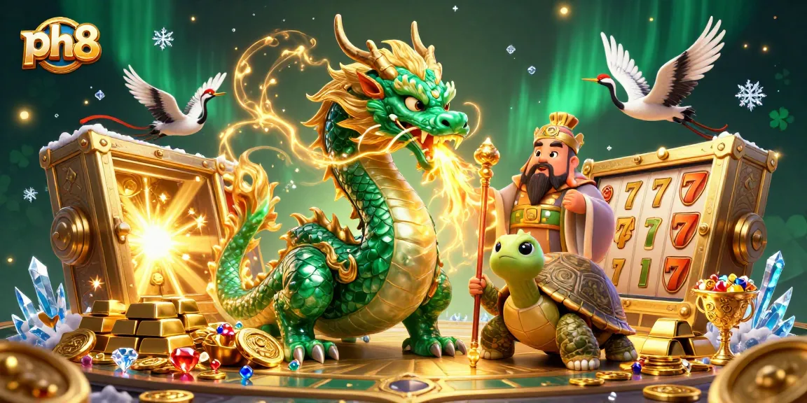 Experience action-packed ph8 gaming adventures with vibrant dragons and treasures illustrated in stunning 3D.