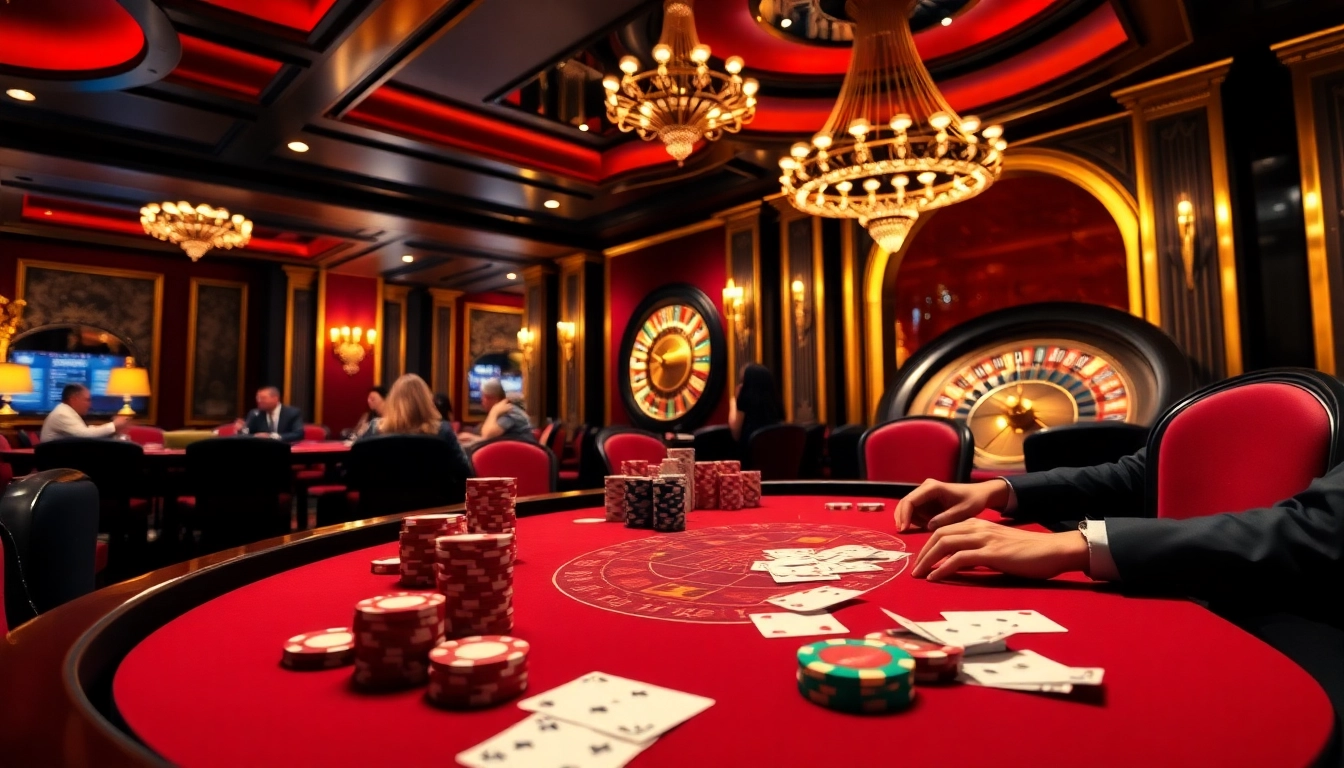 Engage in thrilling gameplay at s8 com's luxurious casino with poker chips and cards.