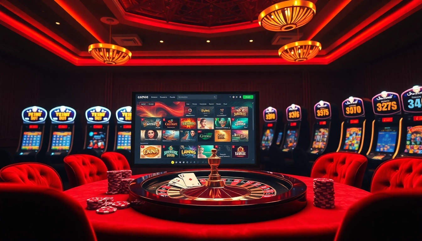 Engaging gaming scene at nhà cái bl555 featuring vibrant roulette wheel and poker chips.