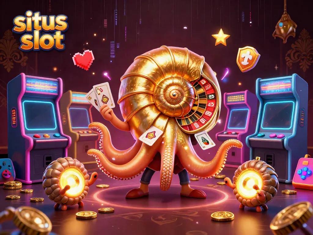 Engage with situs slot as ancient nautilus and glowing ammonite captivate players in a vibrant arcade.