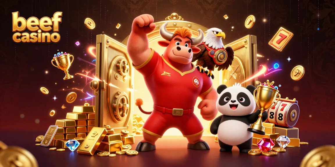 Beef Casino: Gewinne im Online-Casino mit riesigem Jackpot und bunten Spielautomaten.
