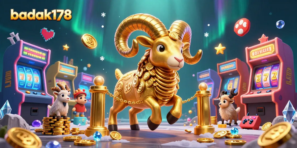 Experience the thrill of badak178 with a golden ram charging through a vibrant casino scene.