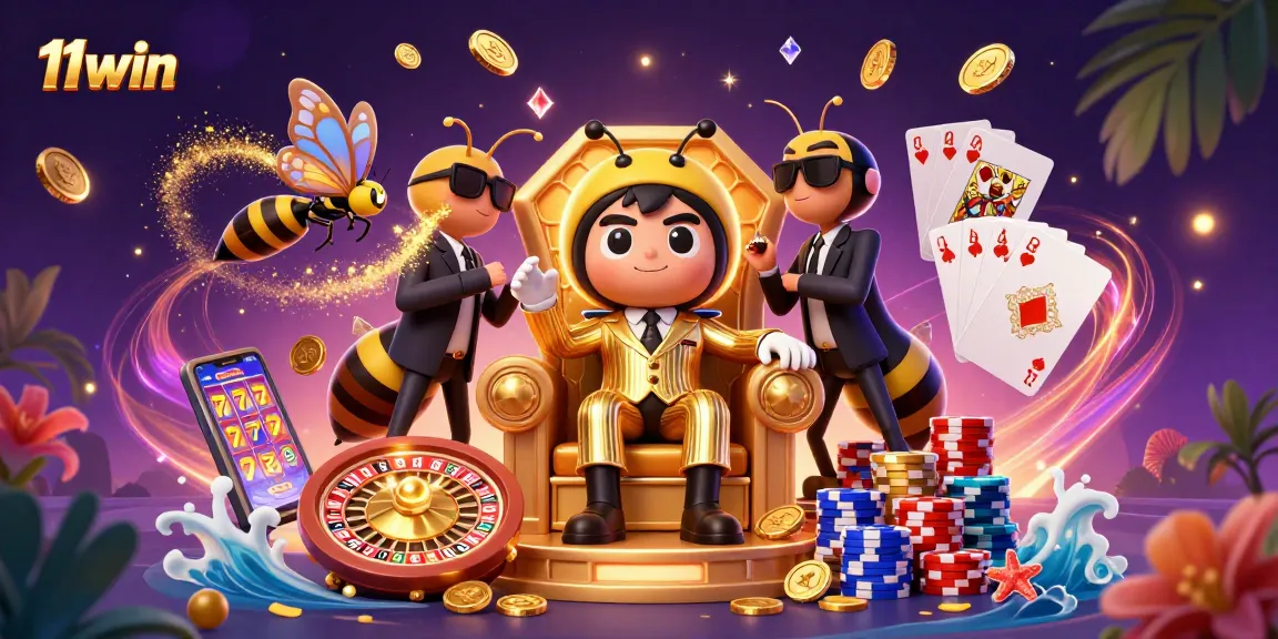 Experience thrilling gameplay at 11win with vibrant casino elements and bumblebee mob boss.