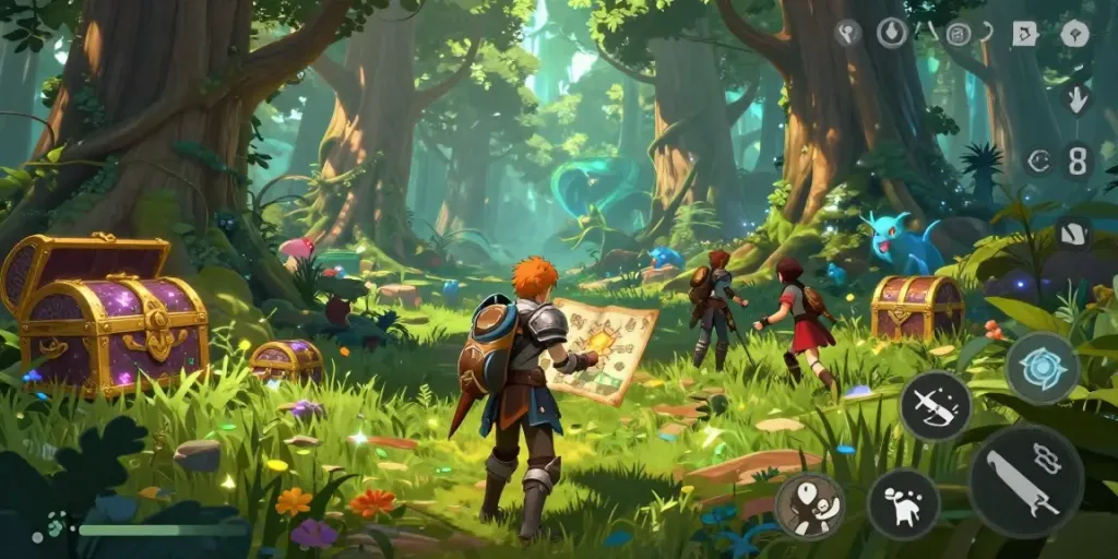 Player exploring hidden quests in rokok88's vibrant fantasy world.