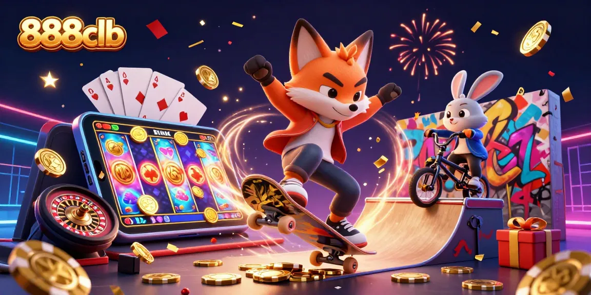 Experience thrilling gaming adventures at 888clb with vibrant characters and dynamic casino elements.