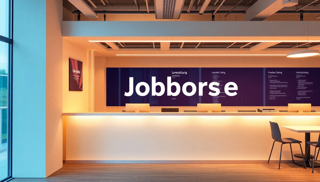 Stellenangebote auf ansprechender Jobbörse mit abwechslungsreichen Jobanzeigen in warmem Licht präsentiert.