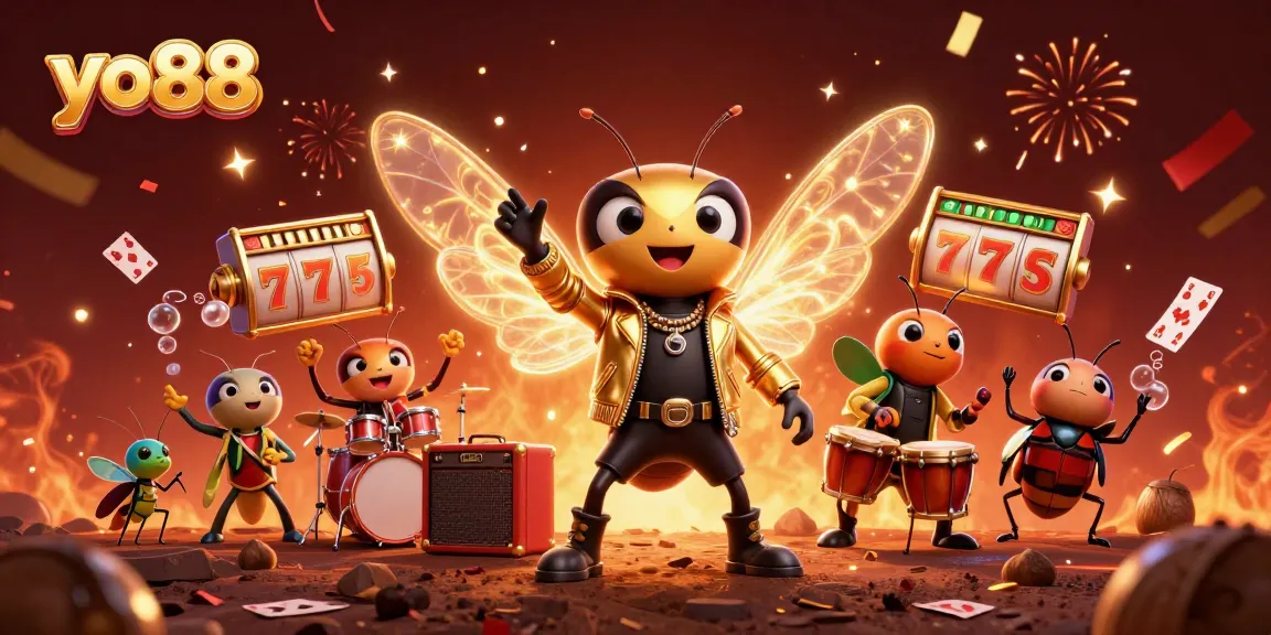 Spin the reels at yo88 with exciting slots and vibrant animated characters in a thrilling casino setting.
