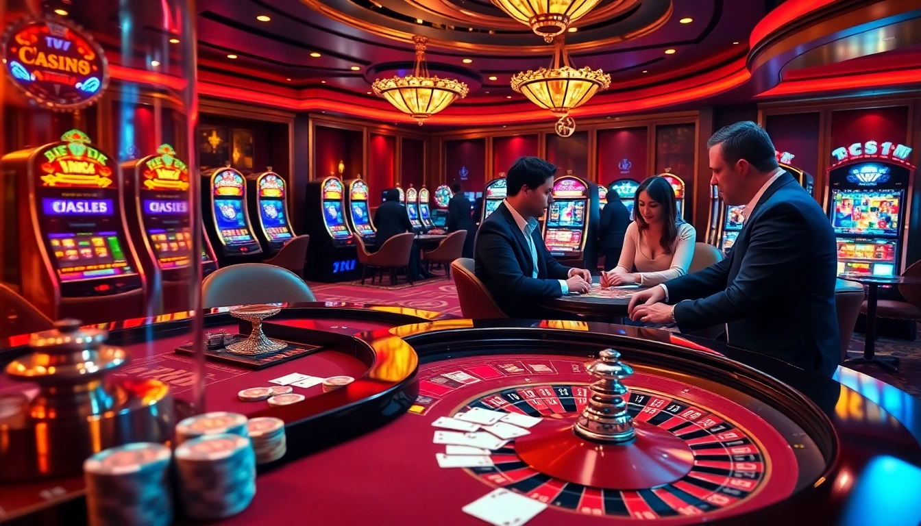 Engaging players at a high-stakes casino table, representing open88 info and gambling excitement.