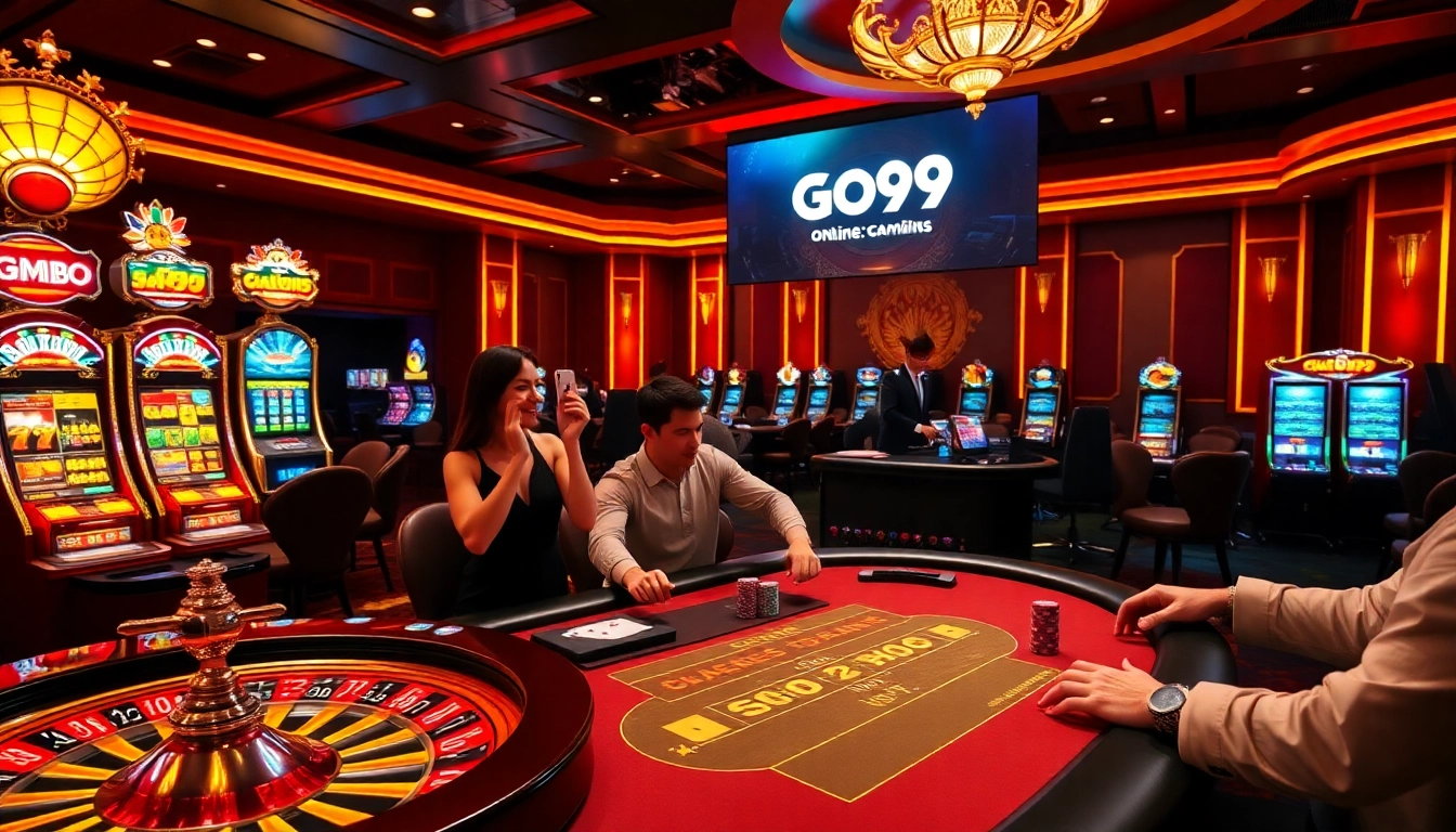 Experience thrilling gameplay at Go99 with vibrant casino visuals and excitement.