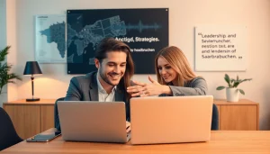 Headhunter Saarbrücken team collaborating in a professional office.