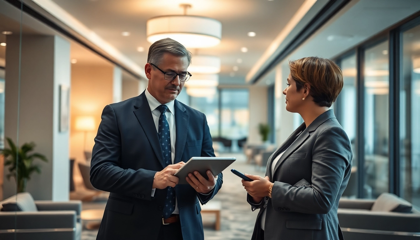 Professioneller Headhunter Schweiz führt Gespräche in modernem Büro.