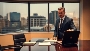 Headhunter Nürnberg, engagierter Headhunter in einer modernen Büroumgebung bei der Arbeit.