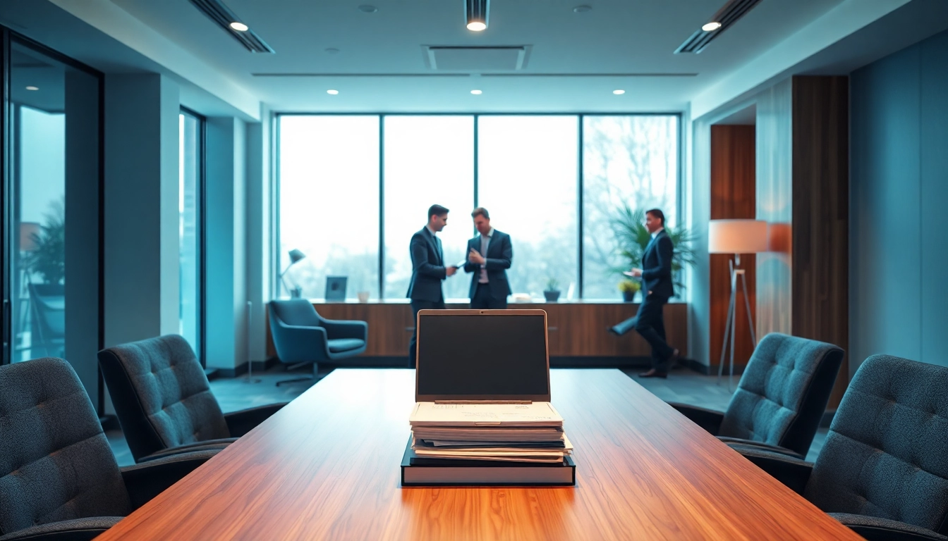 Professionelles Büro einer Headhunter Agentur mit dynamischem Team bei der Arbeit.