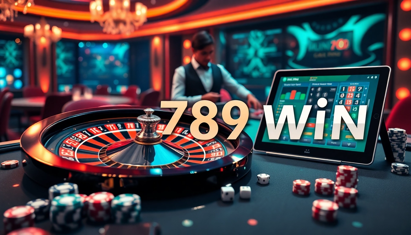 Engaging roulette scene showcasing 789 win excitement with poker chips and a modern gaming interface.