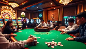 Experience the excitement of gaming with the SC88 App in a luxurious casino setting.