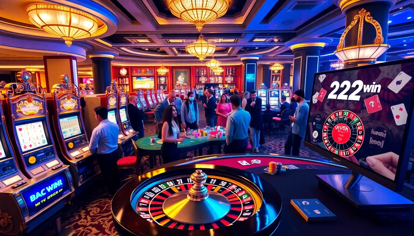 Experience thrilling gameplay at 23win with vibrant casino tables and engaging slot machines.