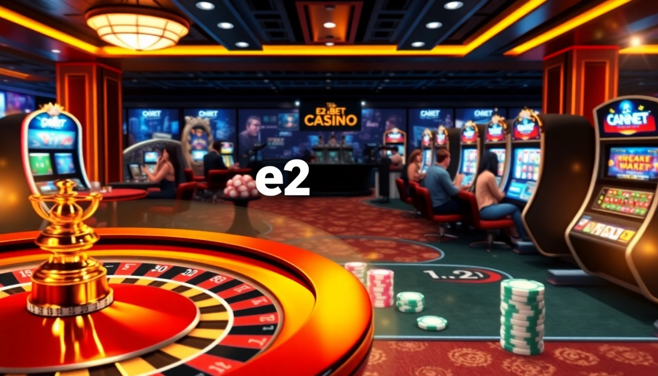 Experience thrilling gaming at https://e2bet-games.org with luxury casino visuals showcasing online baccarat, roulette, and poker.