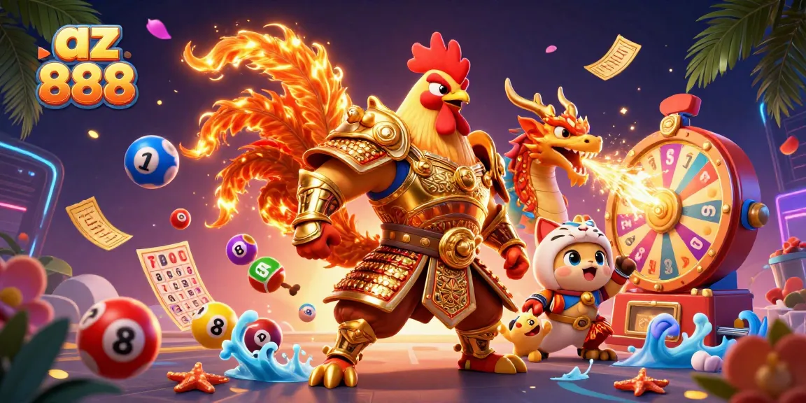 Engage with az 888's vibrant online gaming experience featuring dynamic lottery elements and exciting characters.